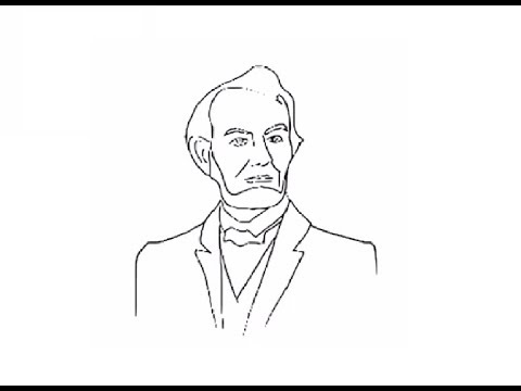 How to draw easy Abraham Lincoln face drawing step by step