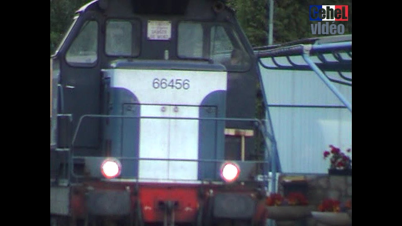2002 Passage BB66456+RIB en gare de Montreuil-sur-Mer