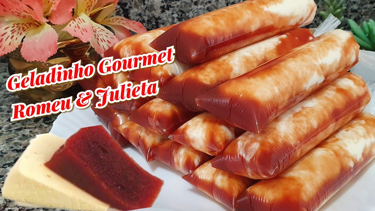 GELADINHO GOURMET ROMEU E JULIETA, QUEIJO COM GOIABADA, FAÇA E VENDA