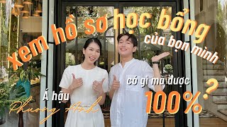 xem bộ hồ sơ dành học bổng toàn phần của mình và Á hậu Phương Anh | bí quyết phỏng vấn