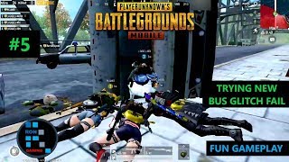 [Hindi] PUBG MOBILE | TRYING NEW BUS GLITCH FAIL & FUN GAMEPLAY CHICKEN DINNER