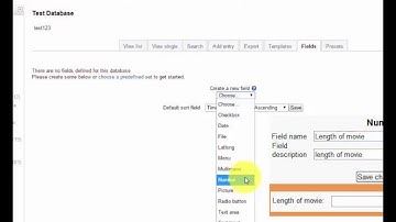 Setting up a Moodle database