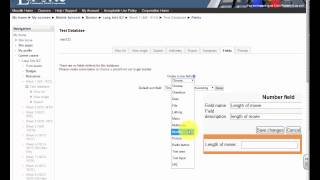 Setting up a Moodle database