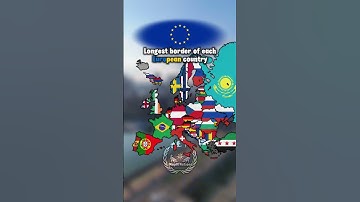 Longest border of each European country #europe #mapping #map