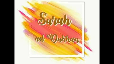 تلاوة سورة الدخان قراءة الشيخ صراط الله رابوف siratullo raupov