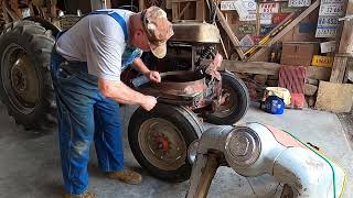 1953 Ford Jubilee Tractor Radiator, Right Rear Hub & Hub Nut Replacement