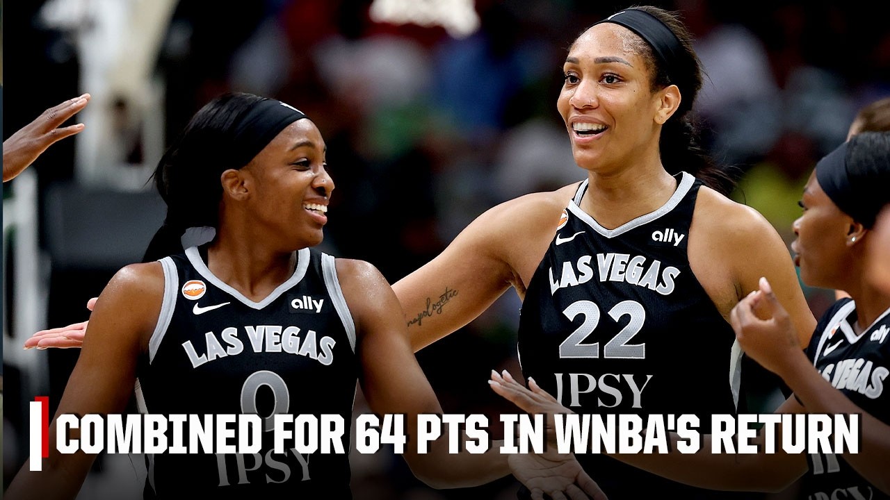 ACES LOOKING SCARY 😳 A'ja Wilson & Jackie Young combine for 64 PTS in WNBA's return | WNBA on ESPN