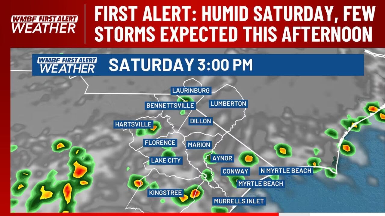 FIRST ALERT: Humid Saturday, few storms expected this afternoon - YouTube