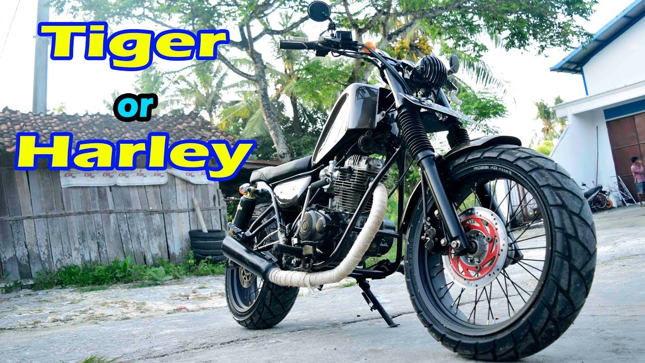 Tiger Mirip Harley Full Modifikasi Black Sumenep Modif77 YouTube