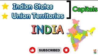States and Capitals ll Union Territories ll राज्यों और केंद्र शासित प्रदेशों की राजधानियाँ 