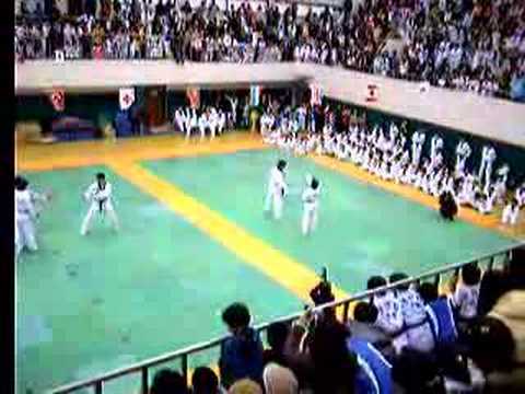 Saturday 2nd December; the Yongin University TKD team demonstrated board breaking in Icheon