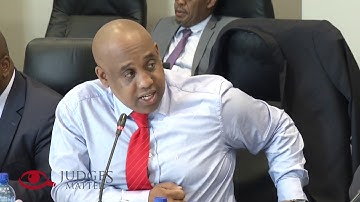 Commissioner Msomi questions Judge Goliath at JSC Interviews