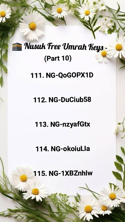 🔥 Nusuk Free Umrah Keys – Part 10 (110–120)#nusukapp #freeumrah #nusukchallenge #umrah2025