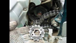 YAMAHA　ＸＴ２２５　ﾌﾛﾝﾄｽﾌﾟﾛｹ　１６Ｔに交換