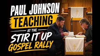 Paul Johnson teaching at the Stir It Up Gospel Rally