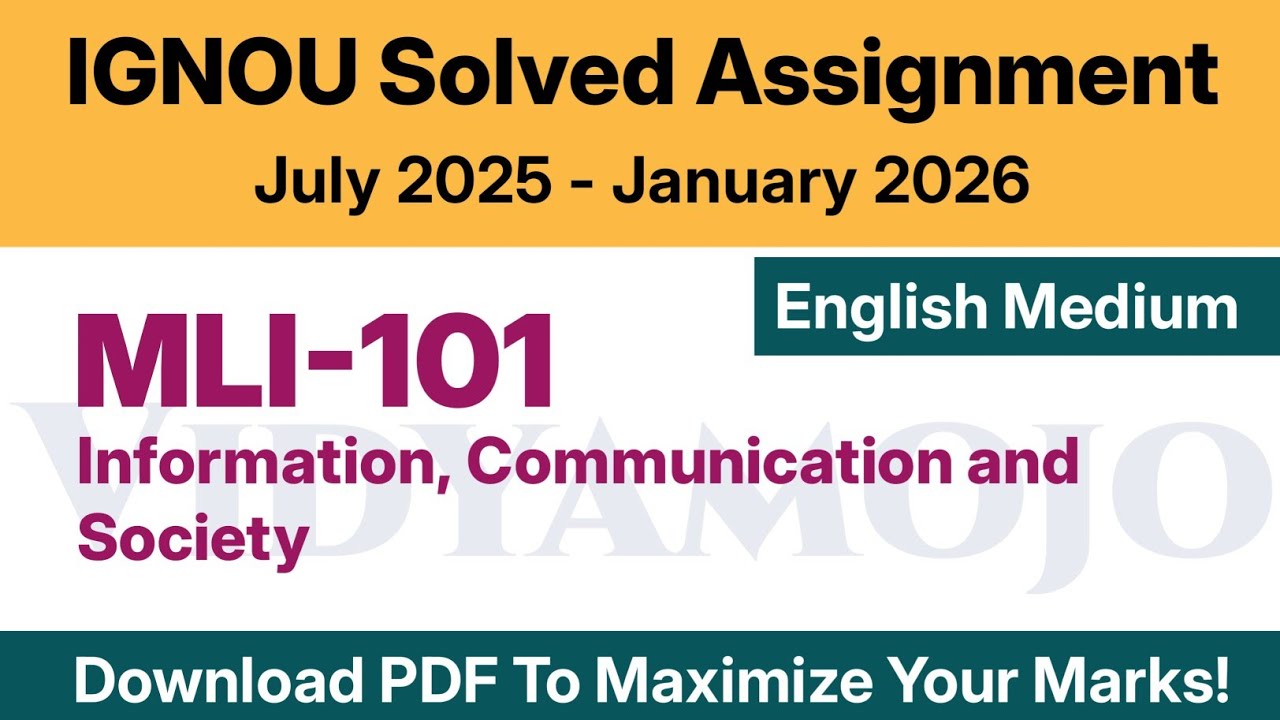 IGNOU MLI 101 Solved Assignment 2025-26 English Medium … — Transcript