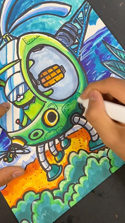 Octonauts Gup-H Drawing | Dragonfly Helicopter Drawing #octonauts #tiktok# shorts