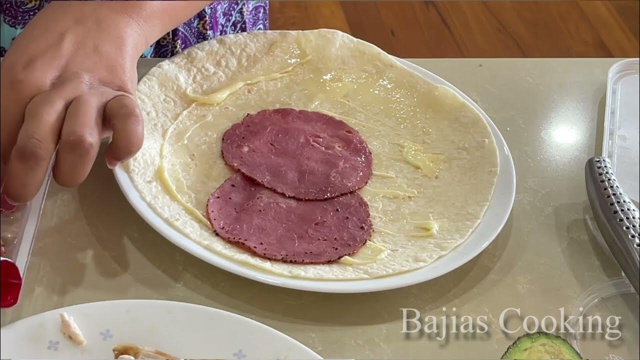 " 2 Minute Recipe Bahoo's Birthday Pastrami Wrap " Bajias Cooking YouTube