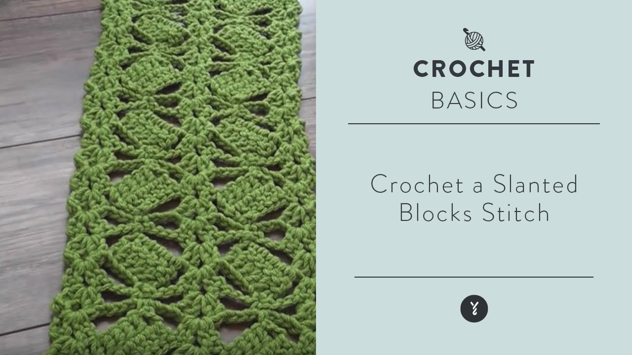 Crochet a Slanted Blocks Stitch - YouTube