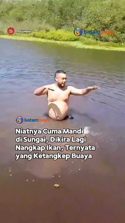 Niat Cuma Mandi di Sungai, Dikira Lagi Nangkap Ikan, Ternyata yang Ketangkap Buaya