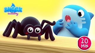 Itsy Bitsy Spider | Baby Shark version  Kids Learn About Spiders | Nursery Rhymes | Shark Academy