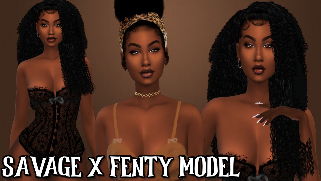 SAVAGE X FENTY MODEL IN THE SIMS 4 THE SIMS 4 CREATE A SIM + CC LINKS