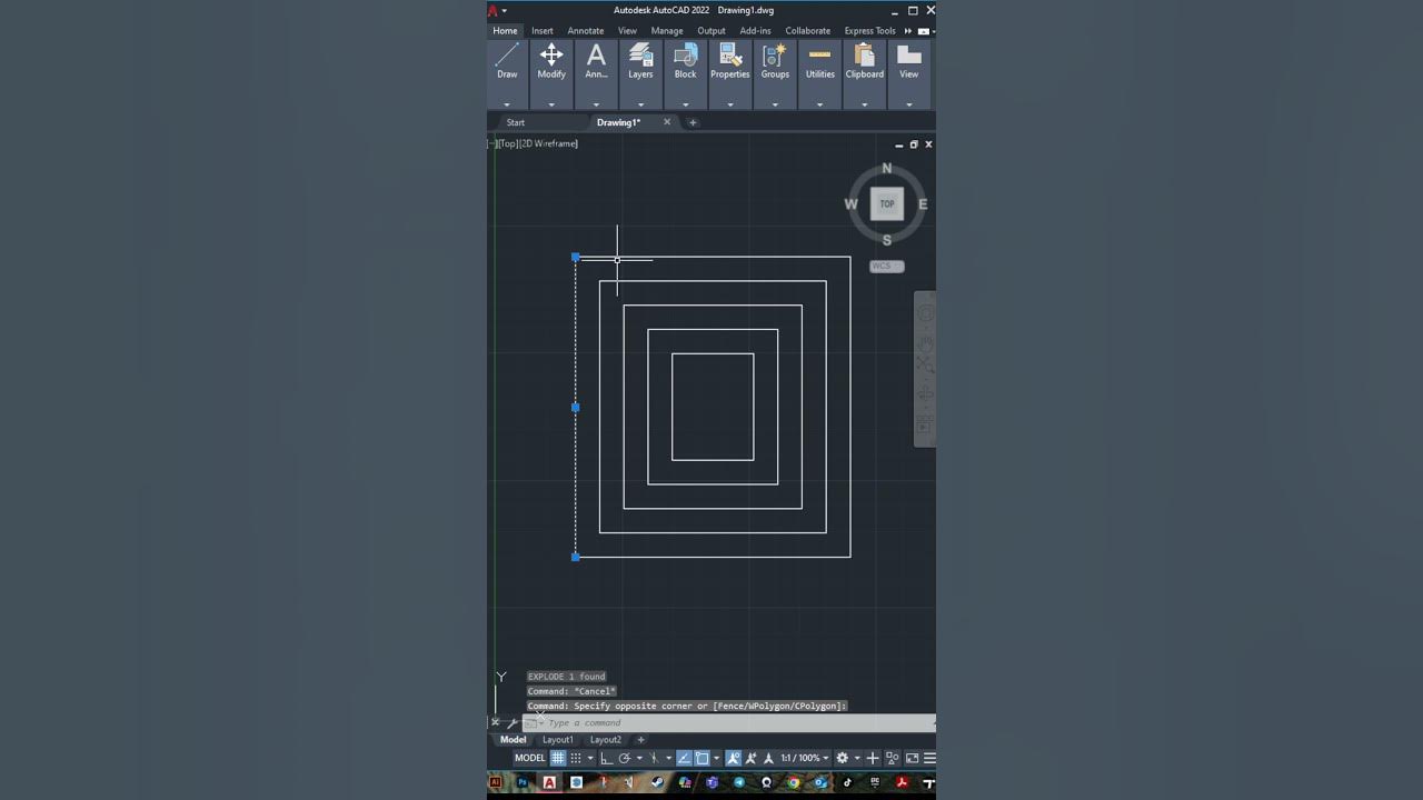AutoCAD Explode Command #autocad - YouTube