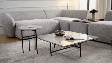 Verona Marble Coffee/Side Table - Fossil Round