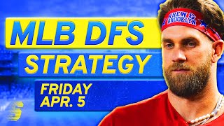 MLB DFS Today: DraftKings \& FanDuel MLB DFS Strategy (Friday 4\/5\/24)