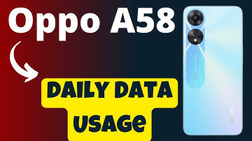 Daily Data Usage in Oppo A58 ||  Check data usage