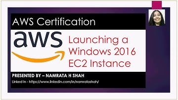 Launching a Windows 2016 EC2 Instance