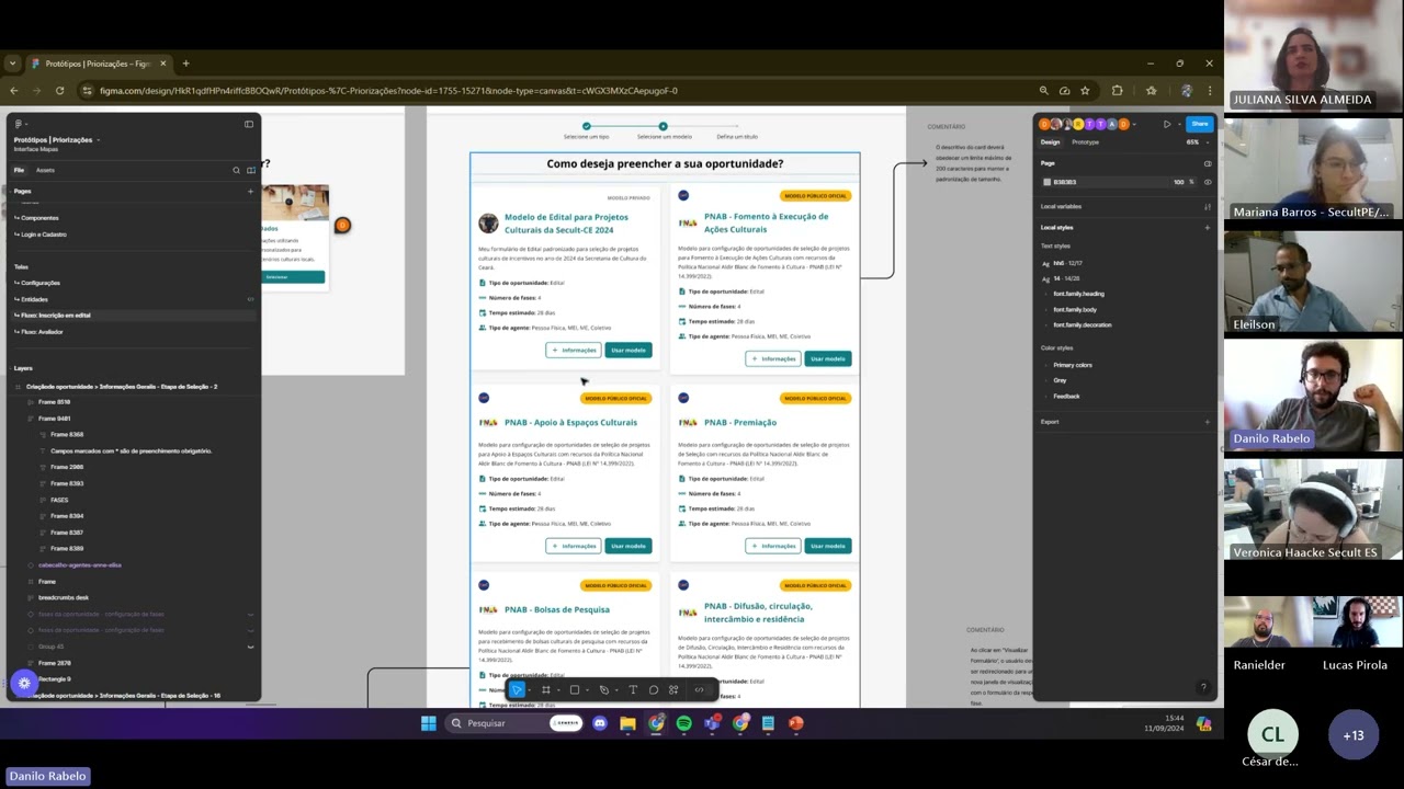 Reunião do GT 4 - Design e Desenvolvimento em 11/09/2024