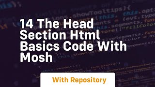 14 the head section html basics code with mosh