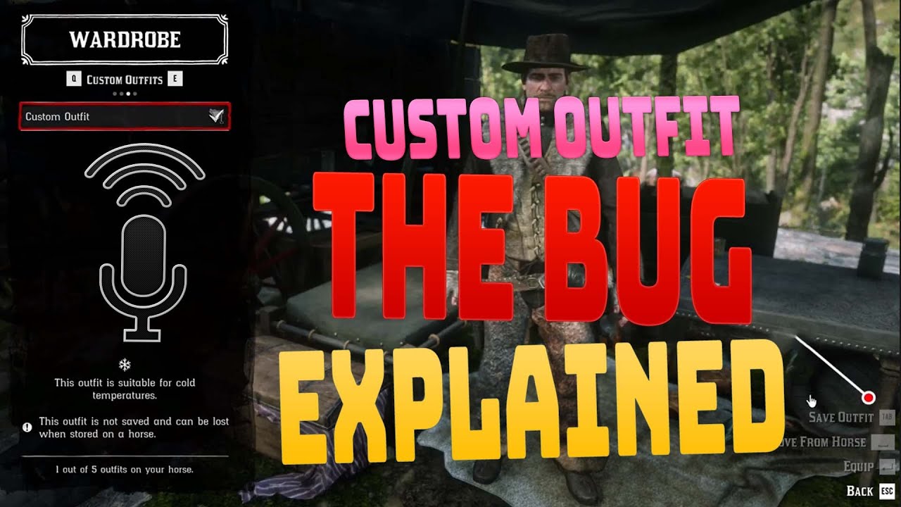 Red Dead Redemption 2: Custom Outfit Bug (Unable to save custom outfits) explained.