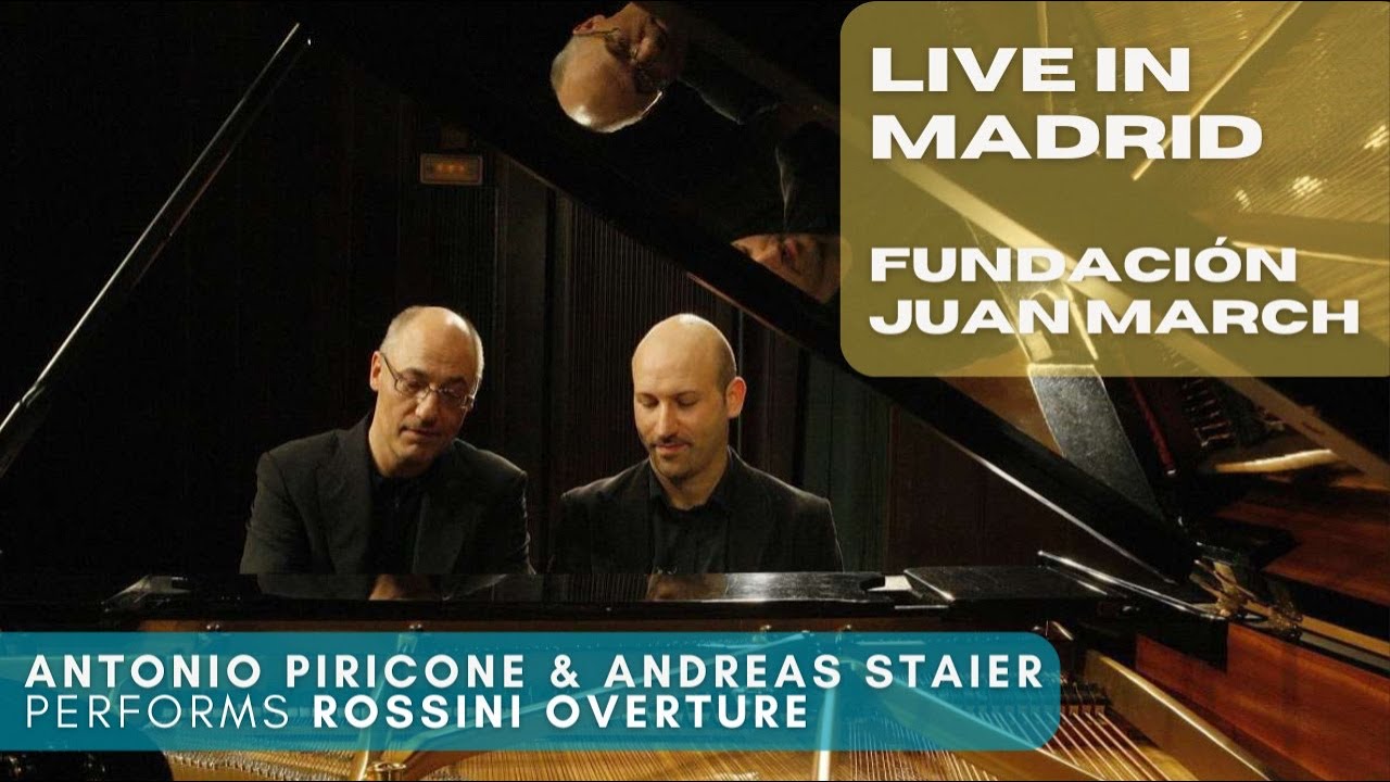 Rare Piano Duo Performance: Antonio Piricone - Andreas Staier LIVE In Madrid (Rossini Overture)