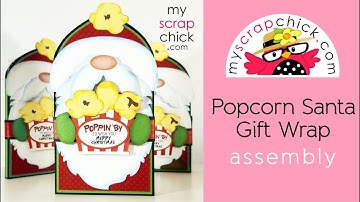 Popcorn Santa Gift Wrap SVG Tutorial