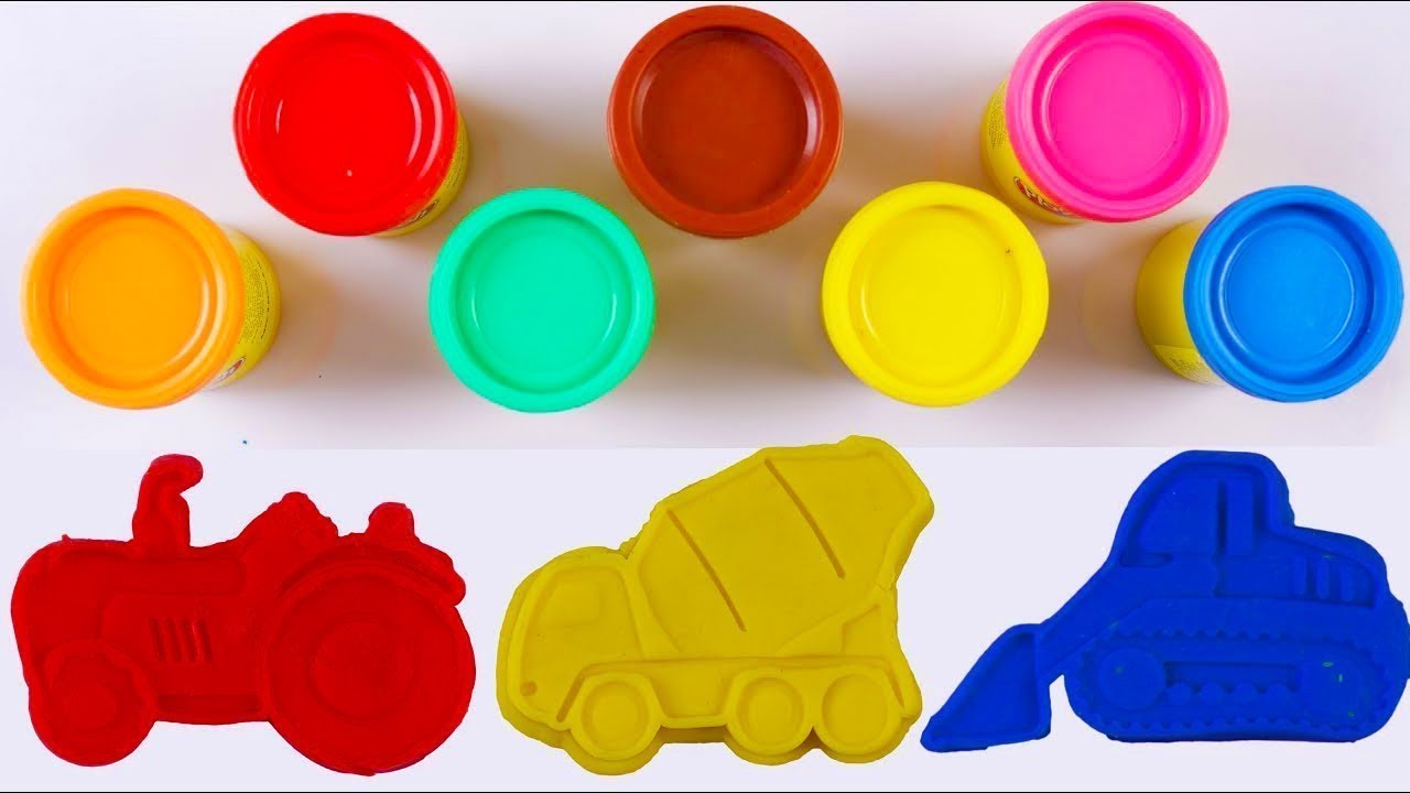 How To Make Play Doh Construction Vehicles for Toddlers