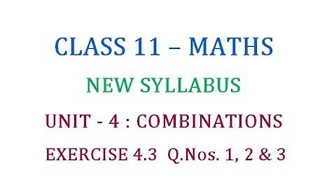 Class 11 Maths Unit 4 : Solved Problems in Exercise 4. 3 Part 1