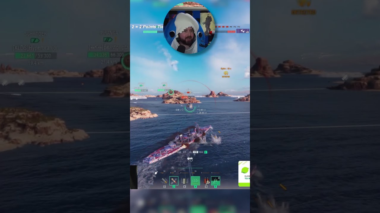 Swing and a Miss #shorts #gaming #worldofwarships #twitch #moments #live #funny #memes #comedy
