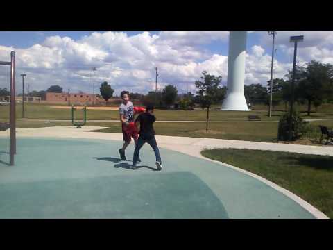 He elbow me