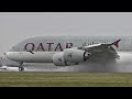 136 planes in 1 hour ! Paris CDG Airport Plane Spotting 🇫🇷 Close up big airplane/heavy rainy landing