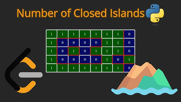 Number of Closed Islands - Leetcode 1254 | Python | Visualization