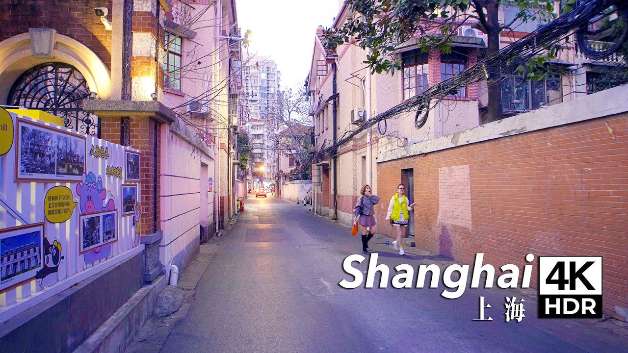 4K ASMR Shanghai Walk | Sunset to Night: Hidden Gems of Lixi Rd & Yuyuan Rd (HDR)