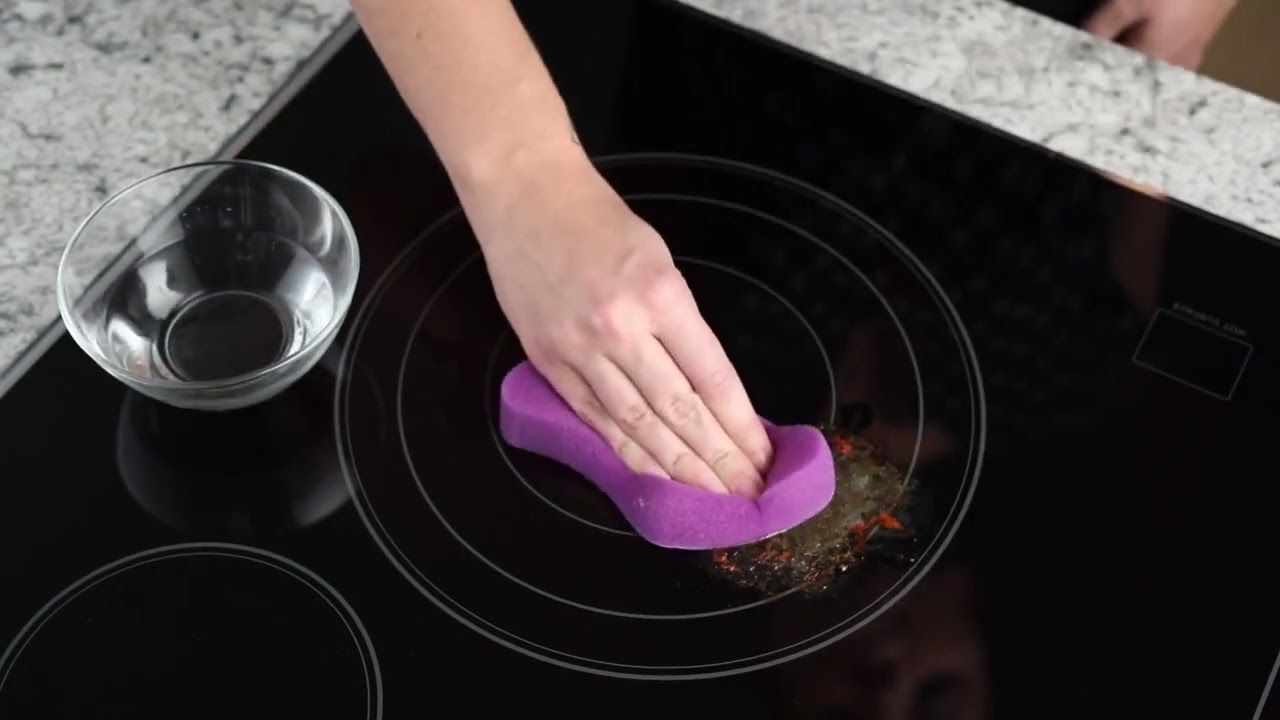 scouring pad for glass top stove