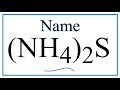 Ionic and Ammonium Compounds