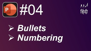 Bullets & Numbering in  MS PowerPoint | Microsoft PowerPoint in Urdu & Hindi