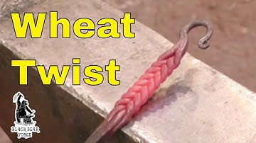 Blacksmithing - Chevron or Wheat twist, forge welding twists