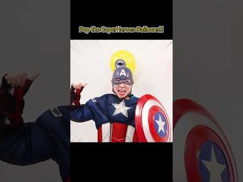 Pop the Superheroes Magic Balloons!! 마법의 풍선을 터뜨리면 슈퍼히이어로가 돼요! #shorts #fyp