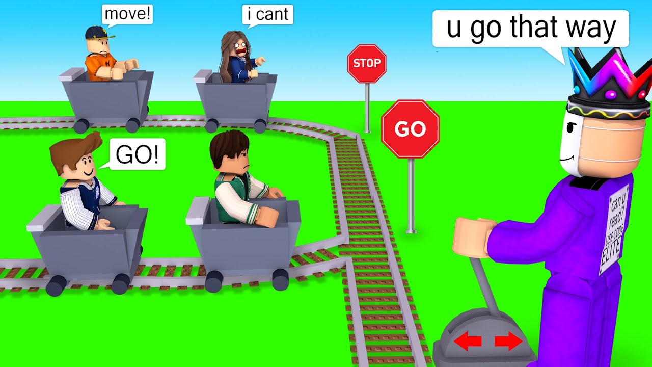 I Switched Train Tracks to TROLL on Roblox Cart Ride