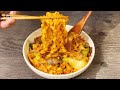 ”Easy Korean Stir-fried Noodle“is so delicious that you will be addicted to it! #vegan#koreanfood